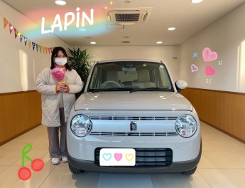 ラパンご納車させて頂きました(*''ω''*)